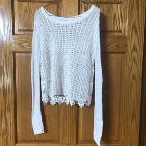 Beautiful crocheted Aeropostale sweater. Small.